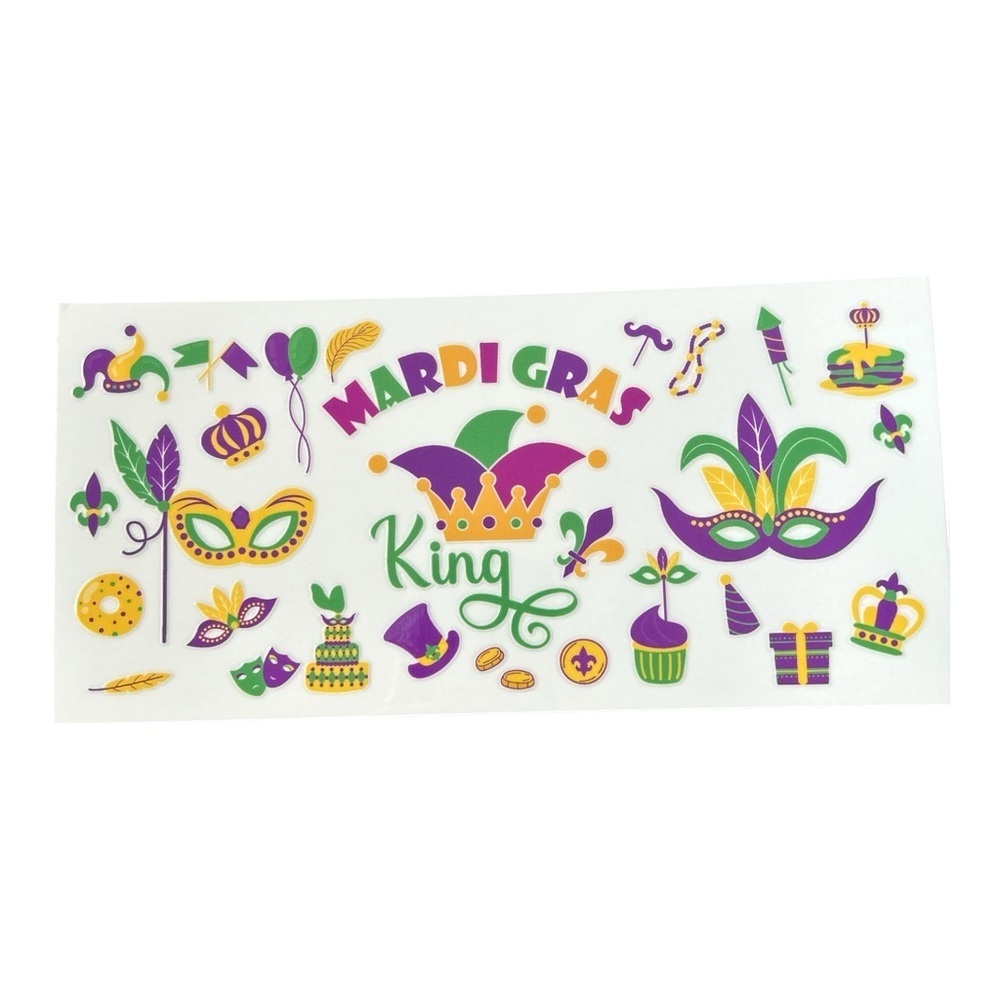 Mardi Gras Cup Decal Wrap 478